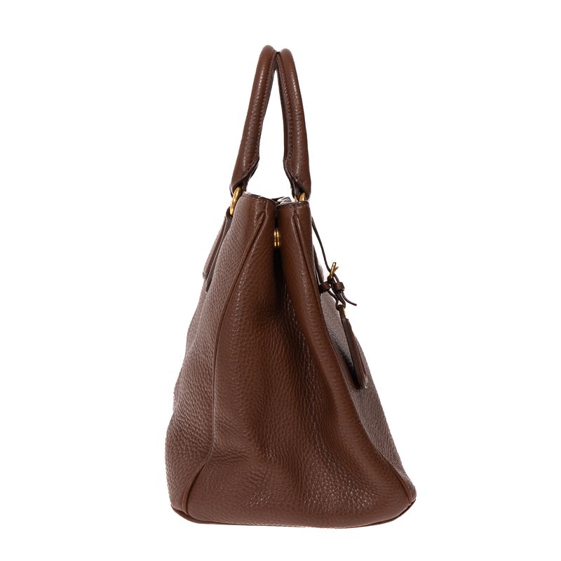 Bolsa-Prada-Tote-Couro-Marrom-