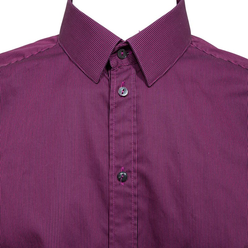 Camisa-Dolce---Gabbana-Algodao-Listrada-Roxa-e-Preta