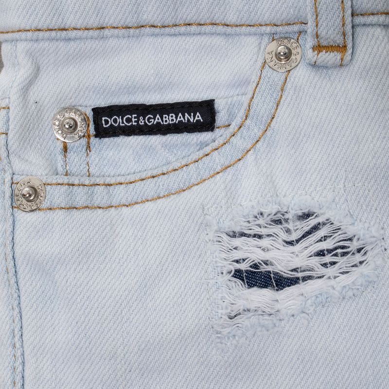 Calca-Jeans-Dolce---Gabbana-Infantil-Rasgada