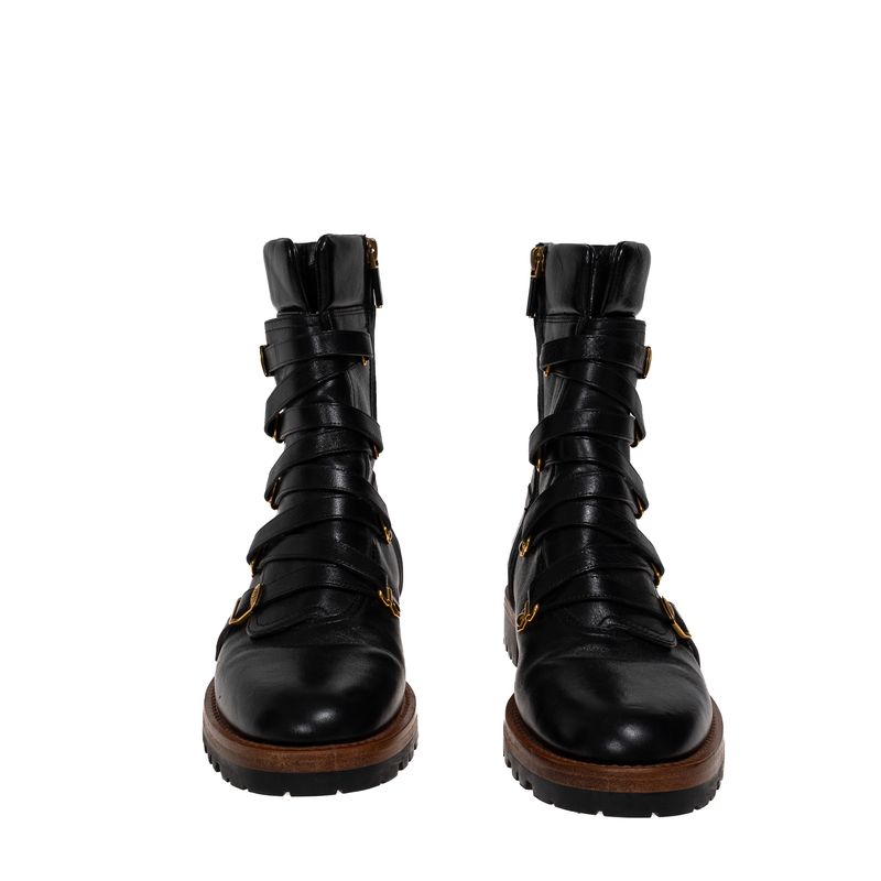 Coturno-Christian-Dior-Couro-Preto