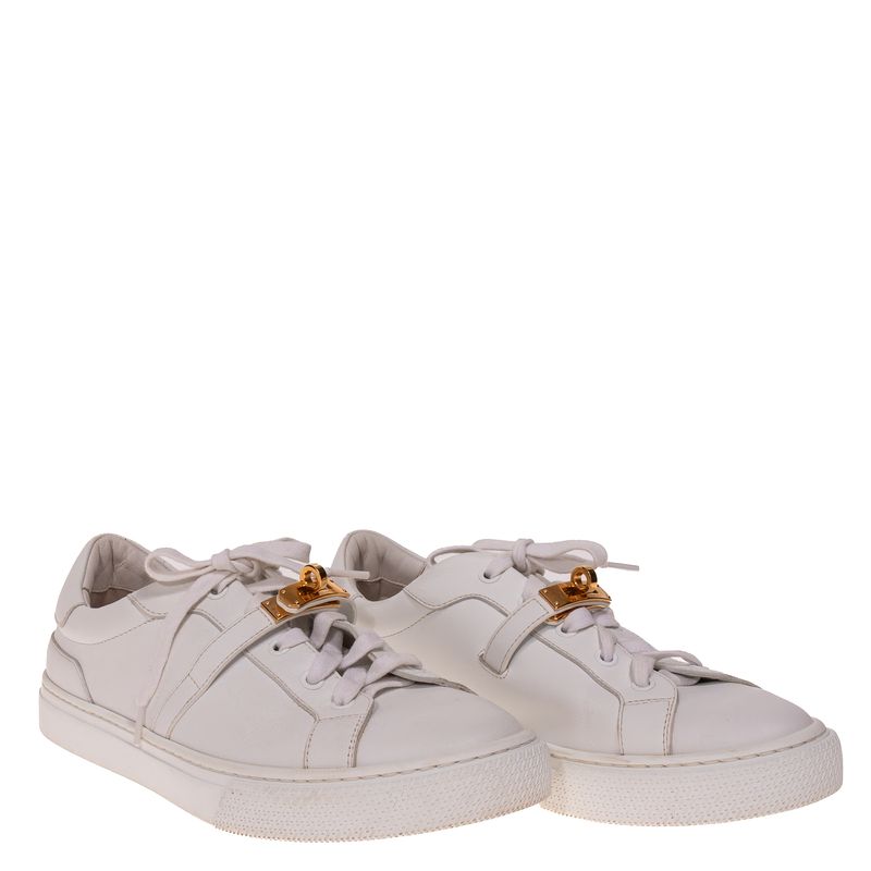 Tenis-Hermes-Day-Branco-Ferragem-Dourada