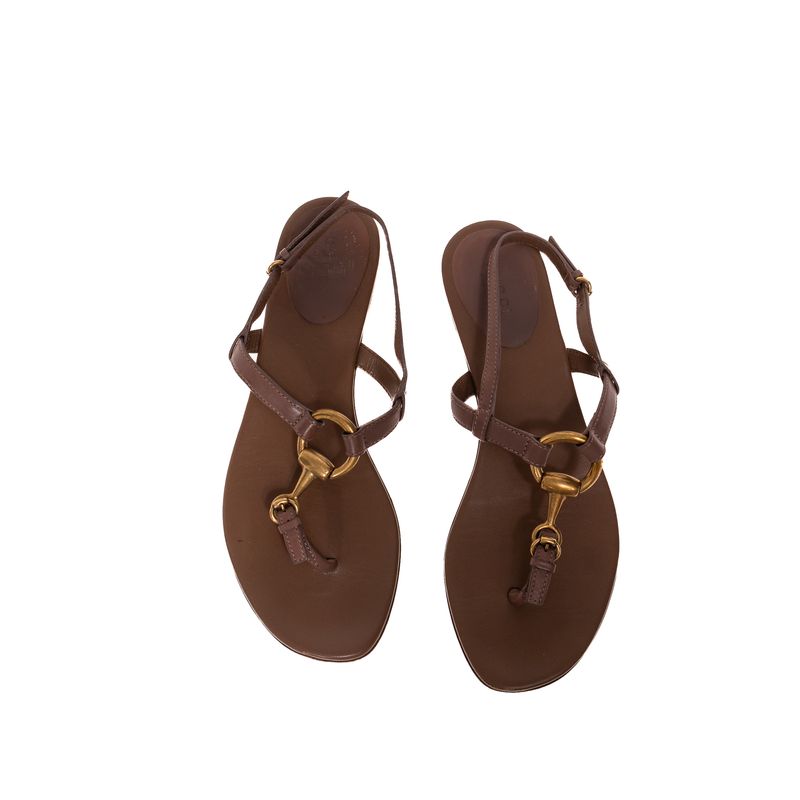 Rasteira-Gucci-Couro-Bege