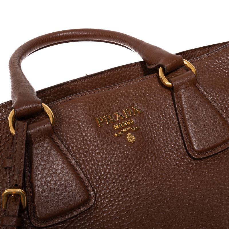 Bolsa-Prada-Tote-Couro-Marrom-