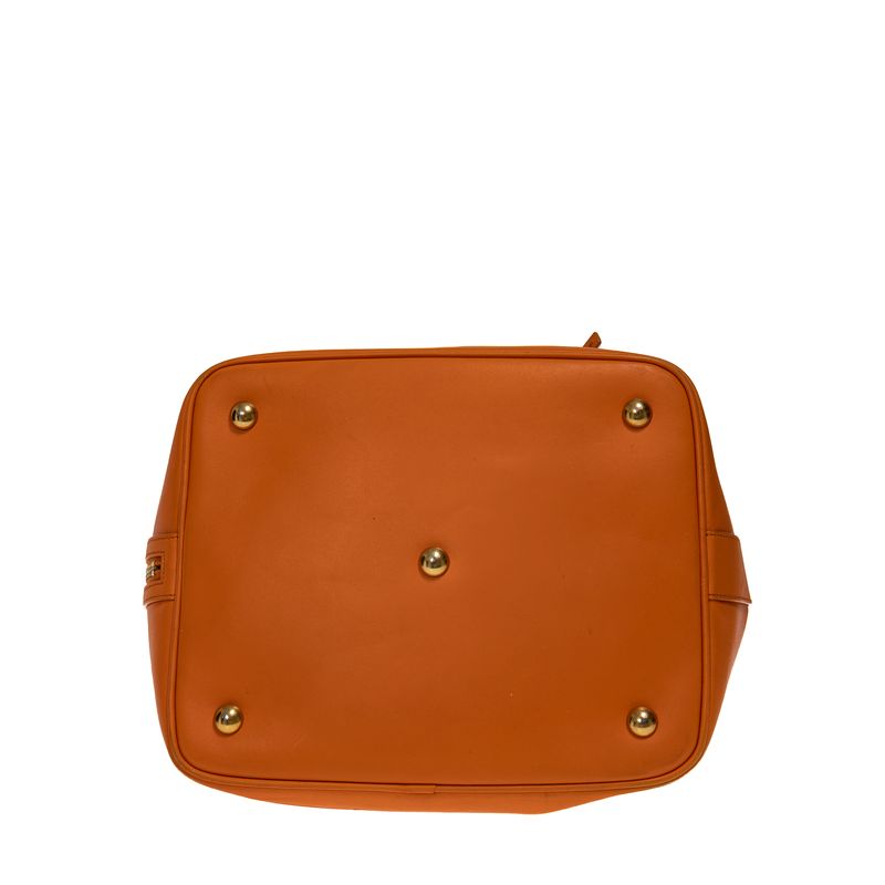 Bolsa-Saint-Laurent-Emmanuelle-Bucket-Couro-Laranja