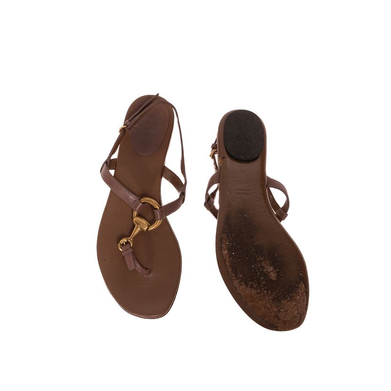 Rasteira-Gucci-Couro-Bege