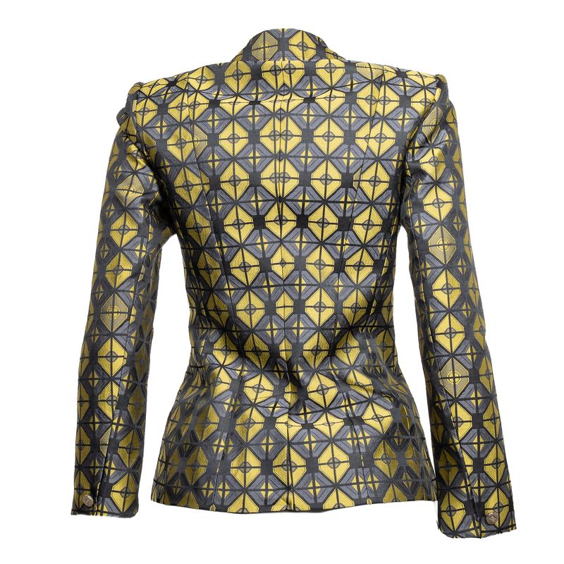 Blazer-Ted-Baker-Jacquard-Amarelo-e-Cinza