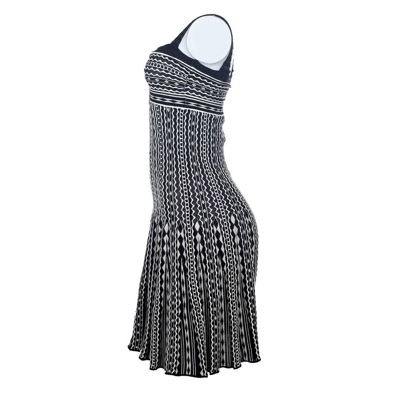 Vestido-Missoni-Trico-Preto-e-Branco-