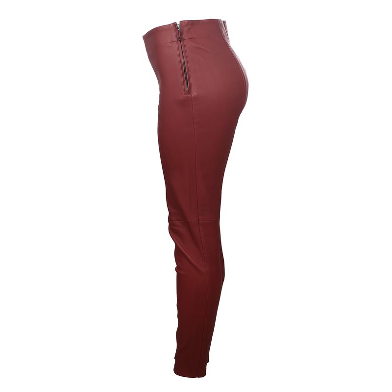 Calca-Cris-Barros-Couro-Vermelho-Skinny-