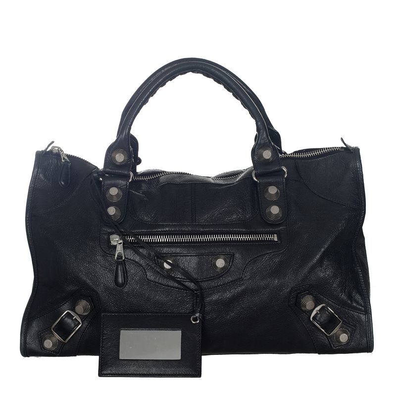 Bolsa-Balenciaga-Motocross-Couro-Preta