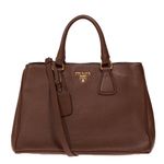 Bolsa-Prada-Tote-Couro-Marrom-