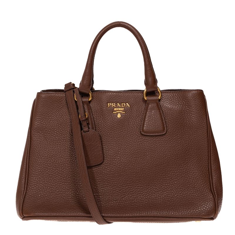 Bolsa-Prada-Tote-Couro-Marrom-