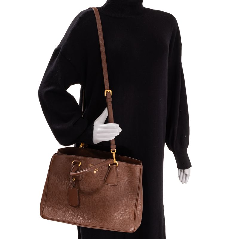 Bolsa-Prada-Tote-Couro-Marrom-