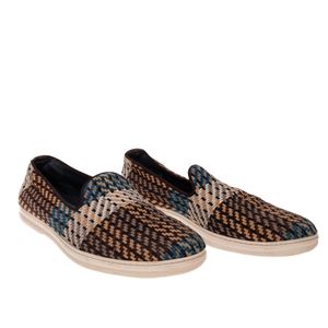 Tênis Slip On Salvatore Ferragamo Camurça Trançada