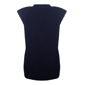 Tricô Carol Bassi Azul Marinho