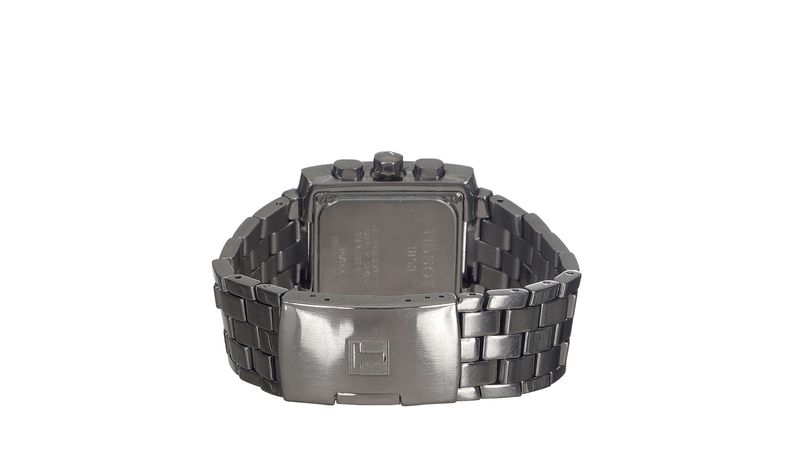 Rel gio Tissot L875 975K Preto A o Prateado Brech de luxo