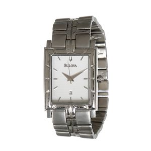 Relógio Bulova Retangular Aço Prateado