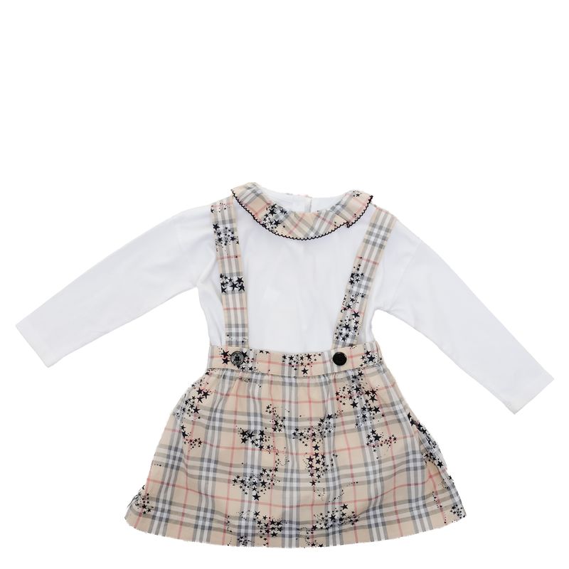 Conjunto-Burberry-Infantil-House-Check-e-Estrelas-