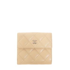 Carteira Chanel Mini Caviar Bege