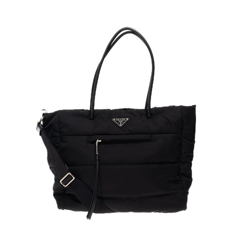 Bolsa-Prada-Tessuto-Puffer-Preta