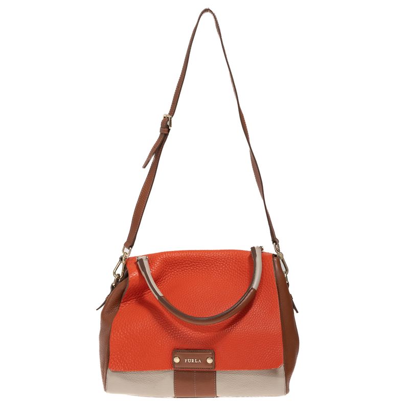 Bolsa-Furla-Creme-e-Laranja
