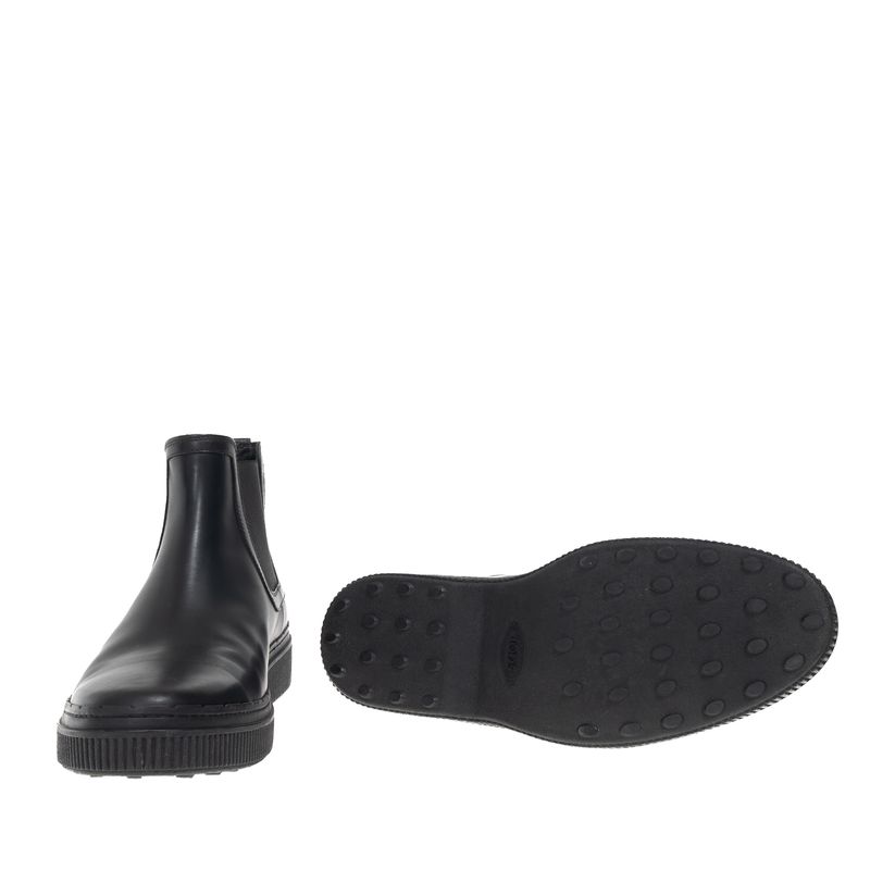 Bota-Tod-s-Chelsea-Couro-Preta