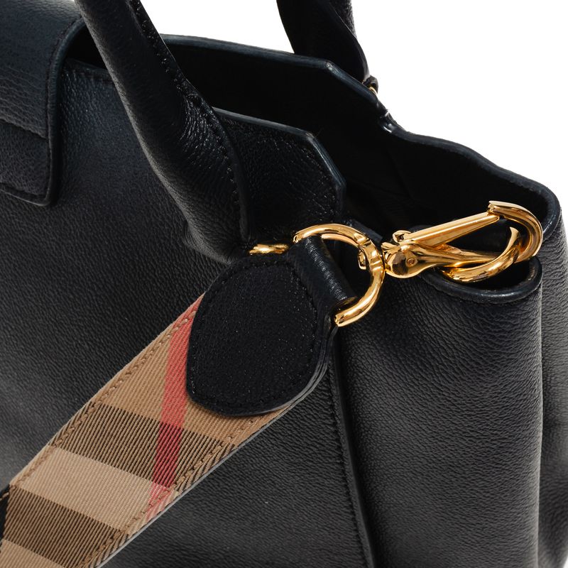 Bolsa-Burberry-Fivela-Couro-Preto