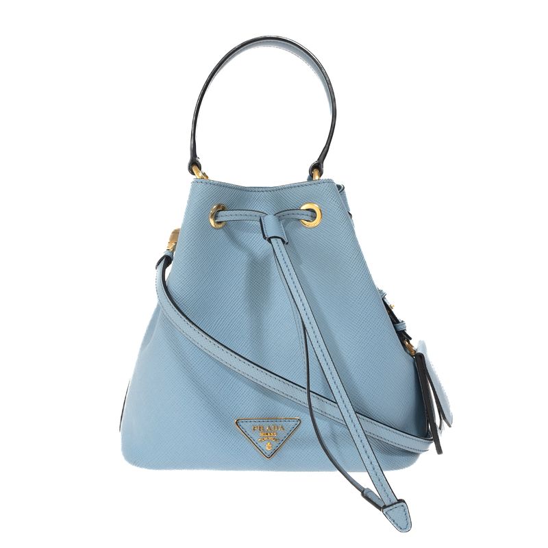 Bolsa-Prada-Bucket-Saffiano-Azul
