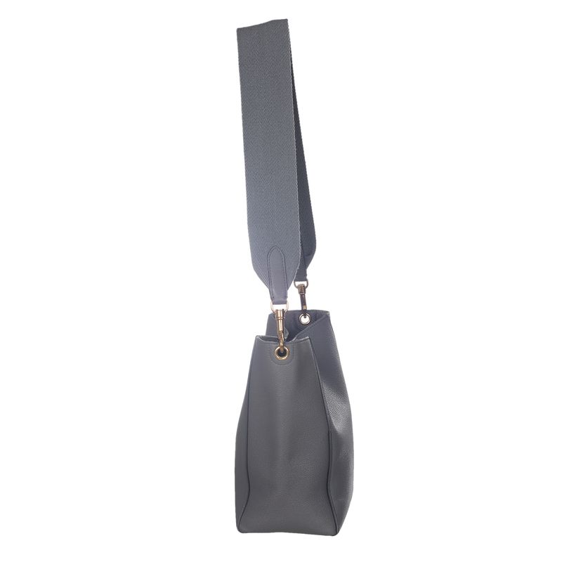 Bolsa-Celine-Seau-Sangle-Bucket-Couro-Cinza