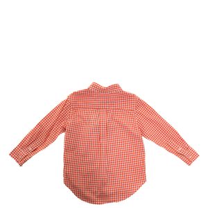 Camisa Ralph Lauren Infantil Xadrez Laranja