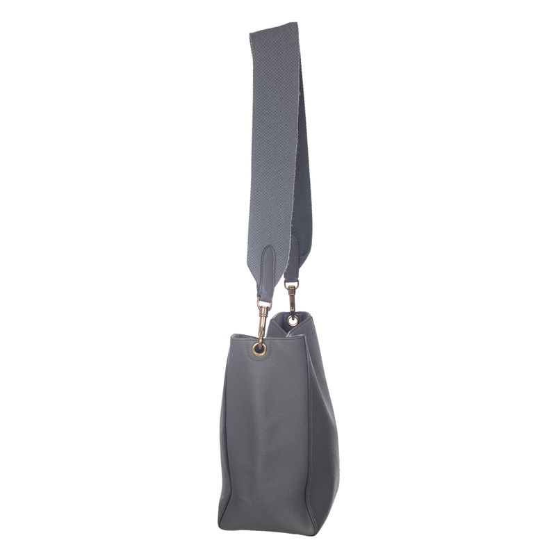 Bolsa-Celine-Seau-Sangle-Bucket-Couro-Cinza