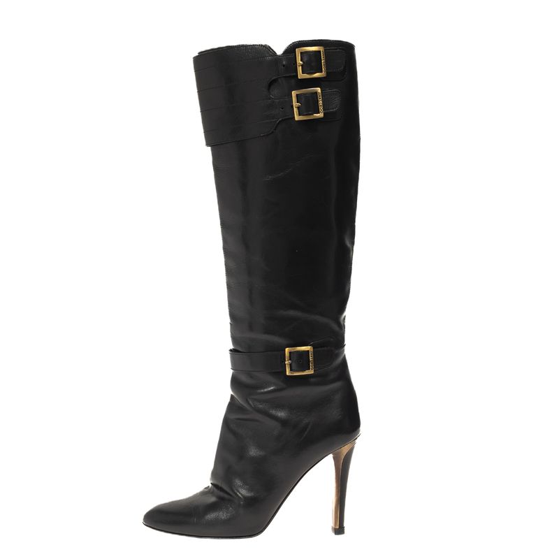 Bota-Jimmy-Choo-Cano-Longo-Couro-Preto