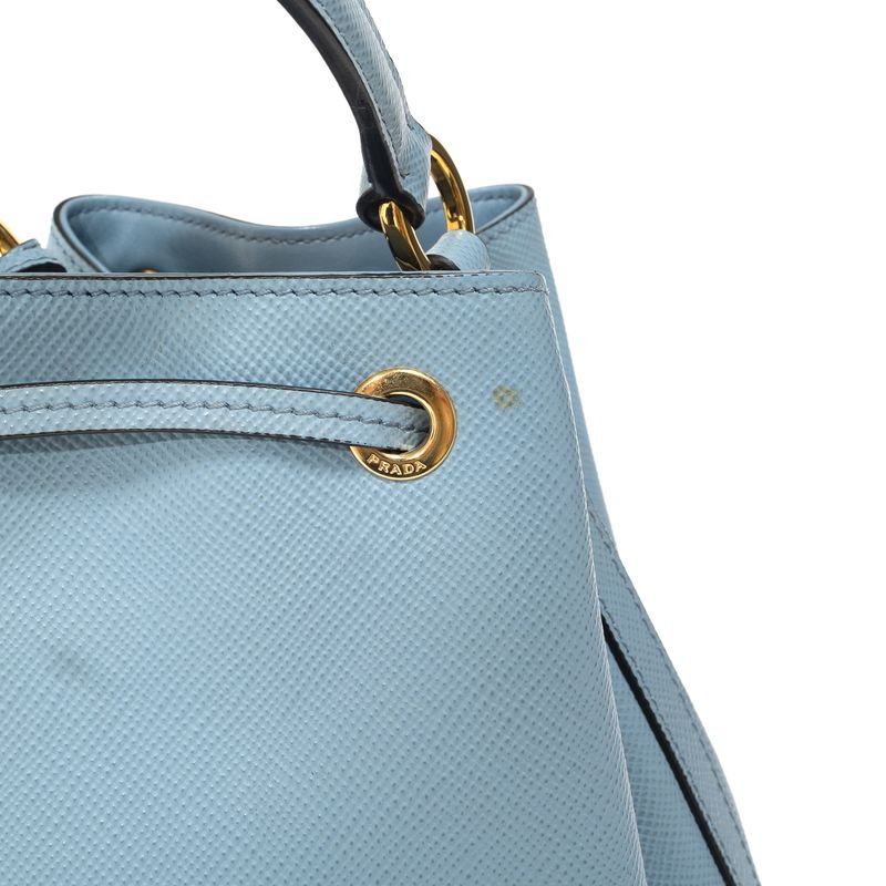 Bolsa-Prada-Bucket-Saffiano-Azul