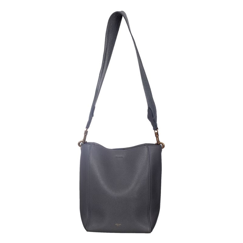 83806-Bolsa-Celine-Seau-Sangle-Bucket-Couro-Cinza-1