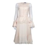Vestido-Sandro-Barros-Seda-Rosa