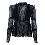 Blusa-Self-Portrait-Renda-Preta-