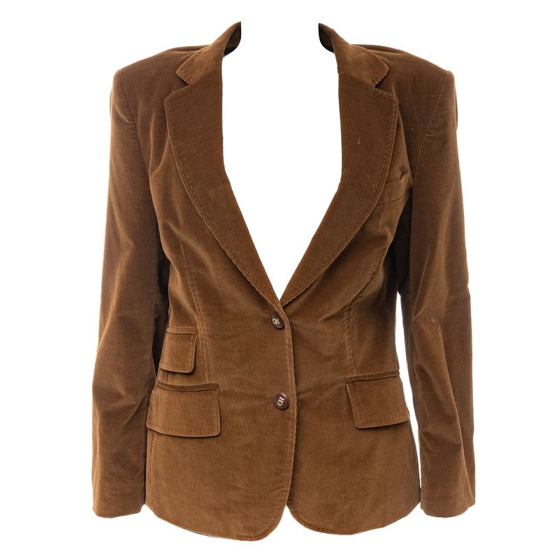 Blazer-Carolina-Herrera-Veludo-Cotele-Marrom
