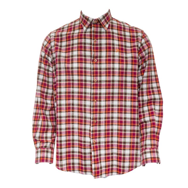 Camisa-Ricardo-Almeida-Xadrez-Rosa-e-Laranja