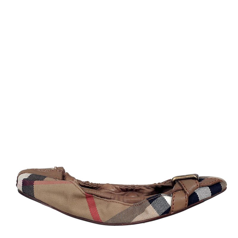Sapatilha-Burberry-Fivela-Housecheck-e-Bege