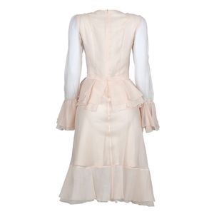 Vestido Sandro Barros Seda Rosa