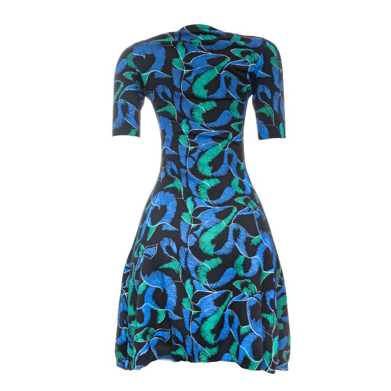 Vestido-Kenzo-La-Preto-Estampa-Azul-e-Verde