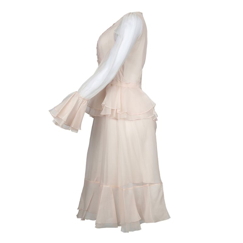 Vestido-Sandro-Barros-Seda-Rosa