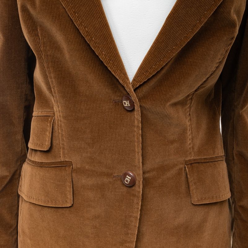 Blazer-Carolina-Herrera-Veludo-Cotele-Marrom