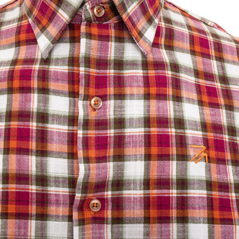 Camisa-Ricardo-Almeida-Xadrez-Rosa-e-Laranja