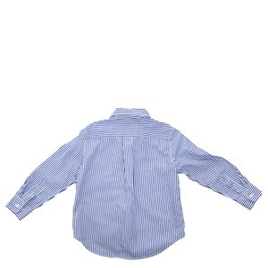 Camisa Ralph Lauren Infantil Listarda Azul Escuro e Branca