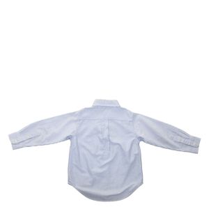 Camisa Ralph Lauren Infantil Listarda Azul e Branca