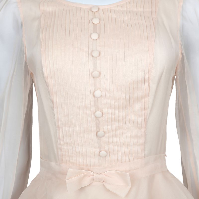Vestido-Sandro-Barros-Seda-Rosa