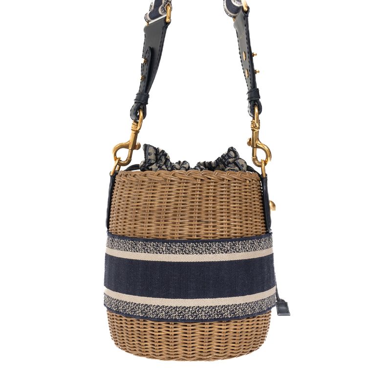 Bolsa-Christian-Dior-Oblique-Wicker-Basket-Monograma