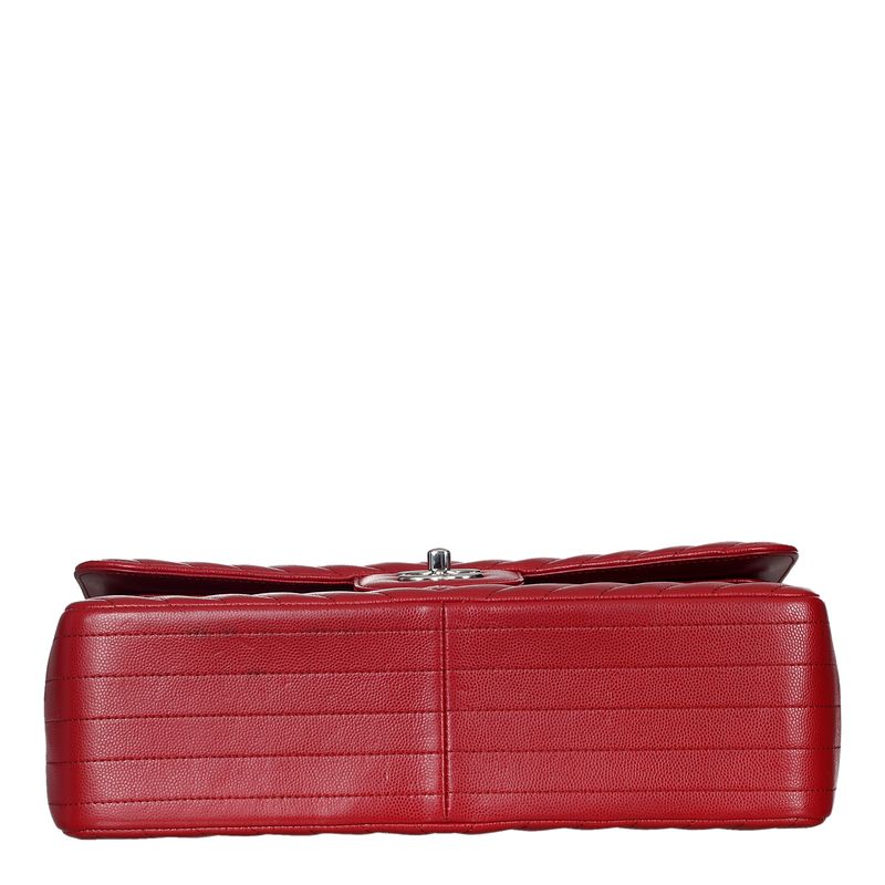 Bolsa-Chanel-Double-Flap-Caviar-Vermelha-