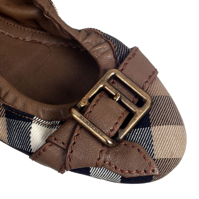 Sapatilha-Burberry-Fivela-Housecheck-e-Bege
