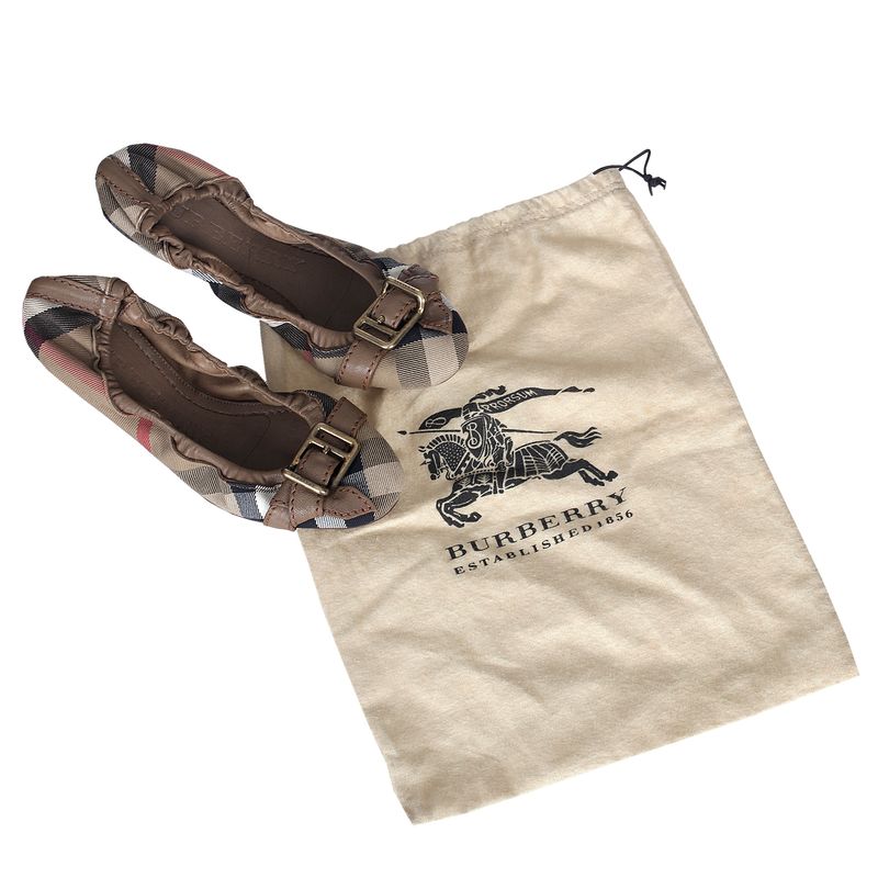 Sapatilha-Burberry-Fivela-Housecheck-e-Bege